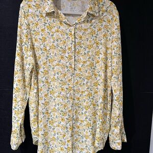 ILLA ILLA Yellow and Green Floral Top